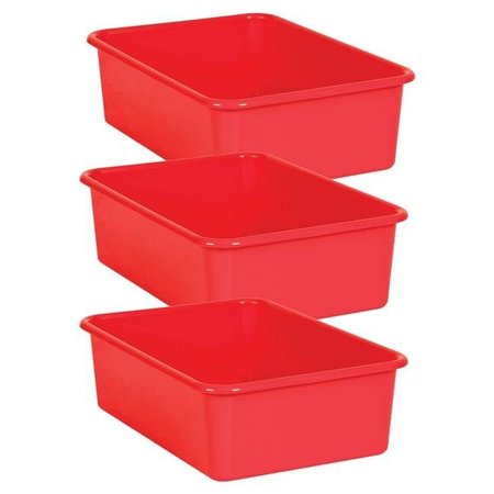 TEACHER CREATED RESOURCES Storage Bin, Plastic, Red TCR20404-3